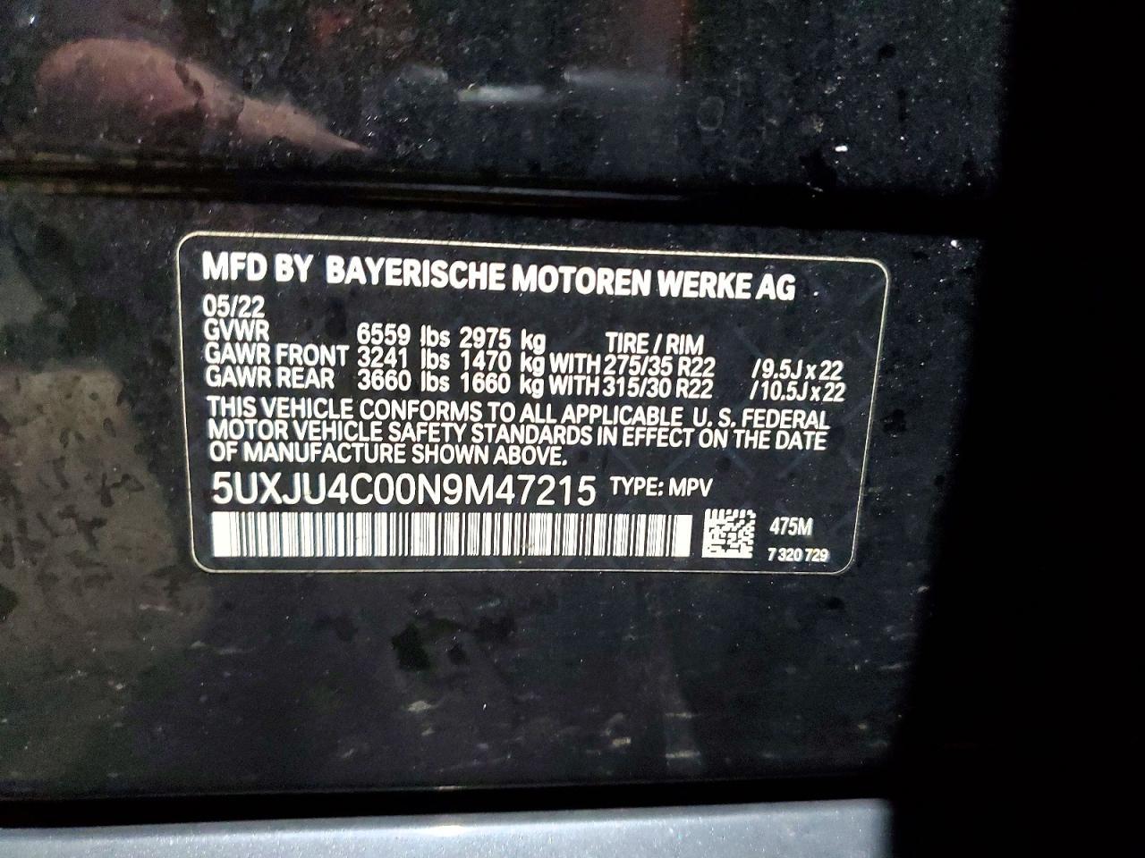 2022 BMW X5 M50I - zdjęcie 14