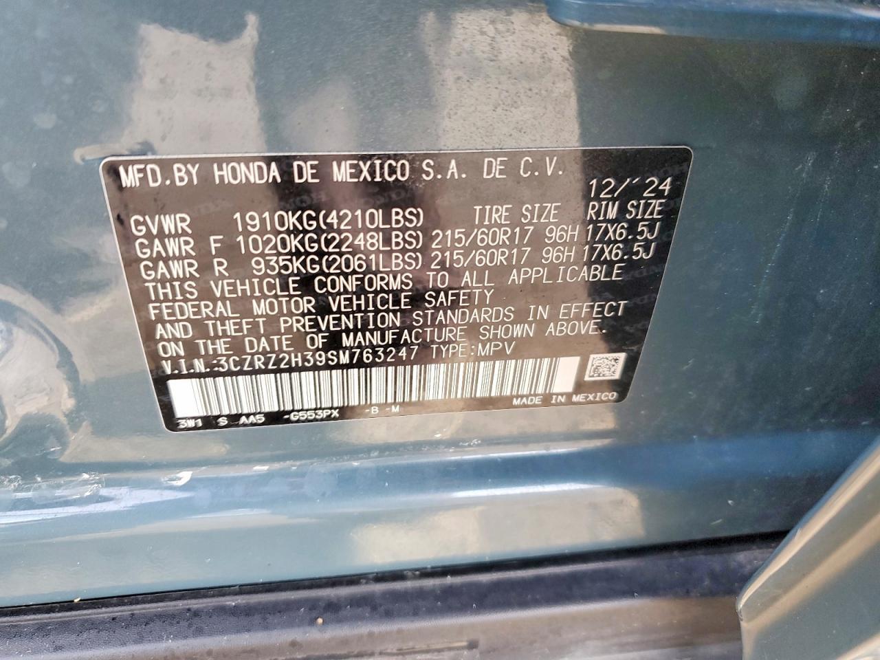 2025 Honda Hr-V Lx - zdjęcie 12