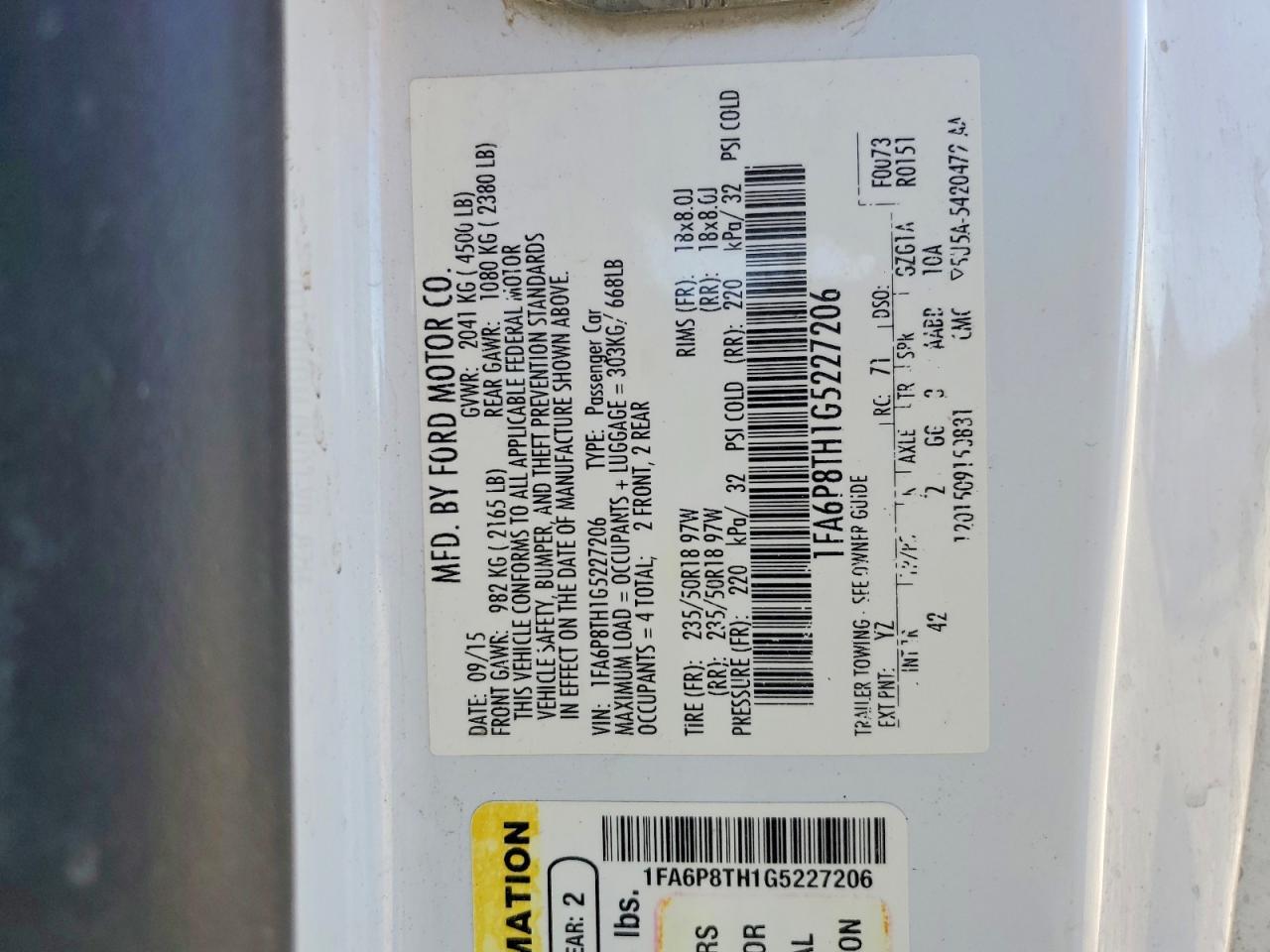 2016 Ford Mustang - zdjęcie 12