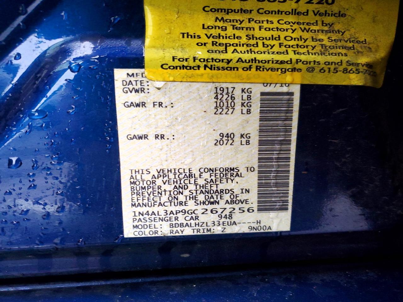 2016 Nissan Altima 2.5 - zdjęcie 13