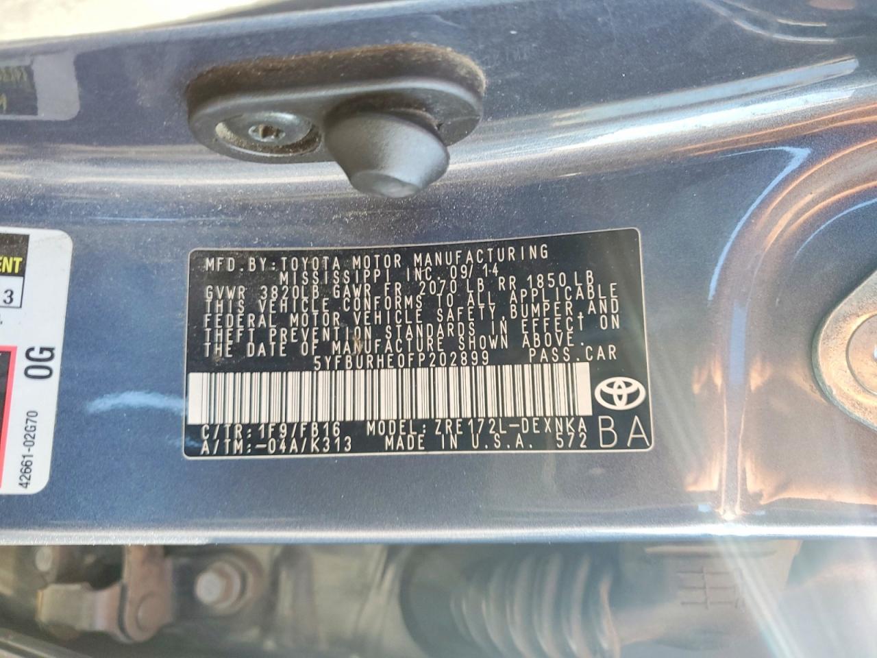 2015 Toyota Corolla L - zdjęcie 12