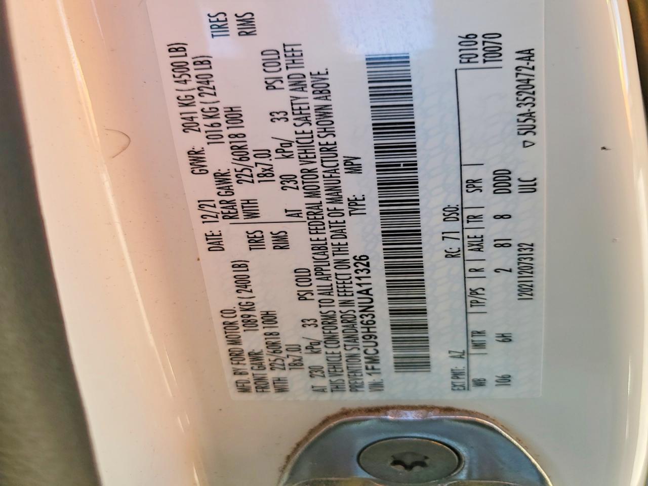 2022 Ford Escape Sel - zdjęcie 13