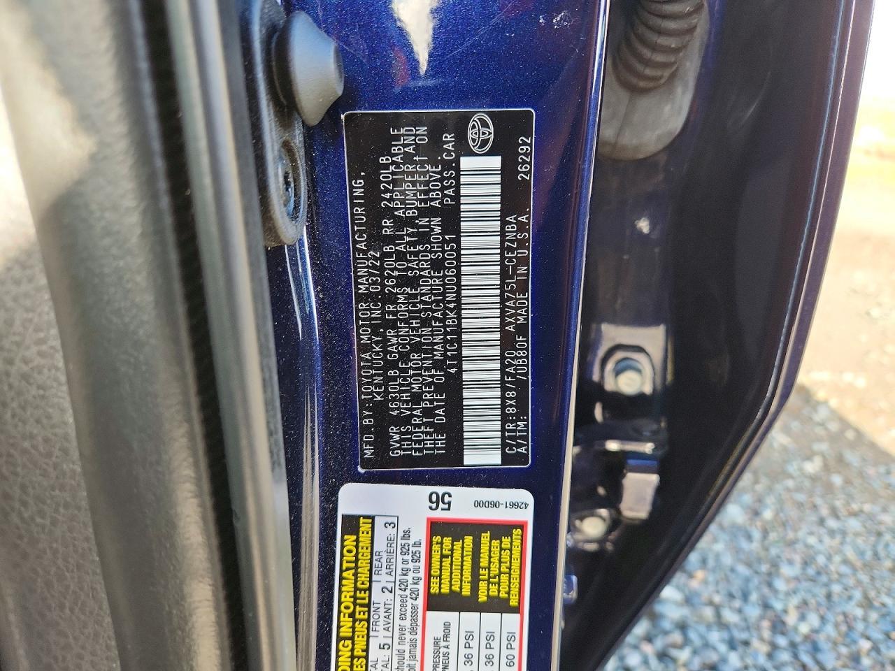 2022 Toyota Camry Le - zdjęcie 12