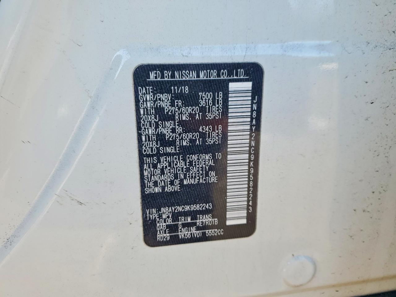 2019 Nissan Armada Sl - zdjęcie 13