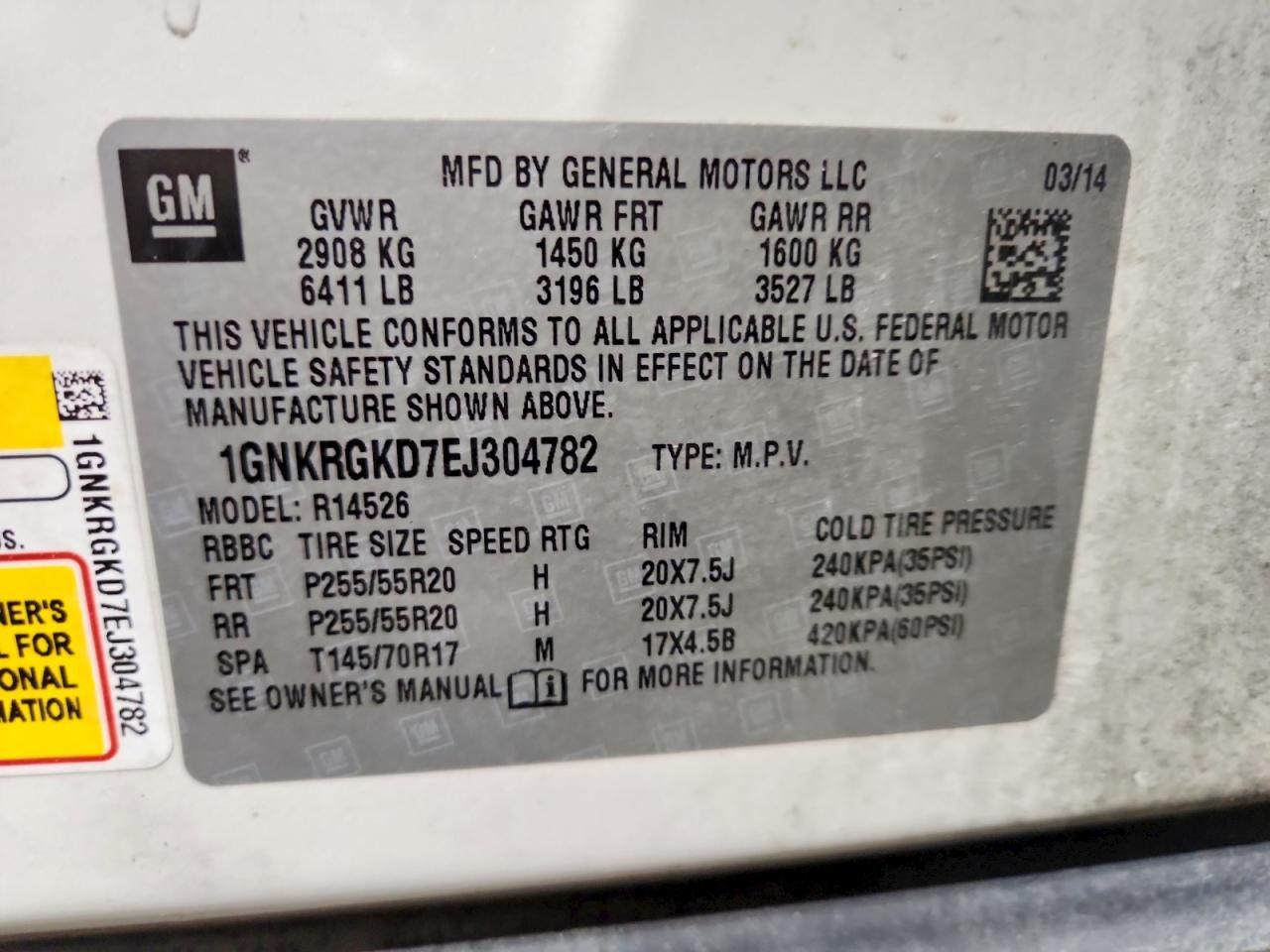 2014 Chevrolet Traverse Lt - zdjęcie 13