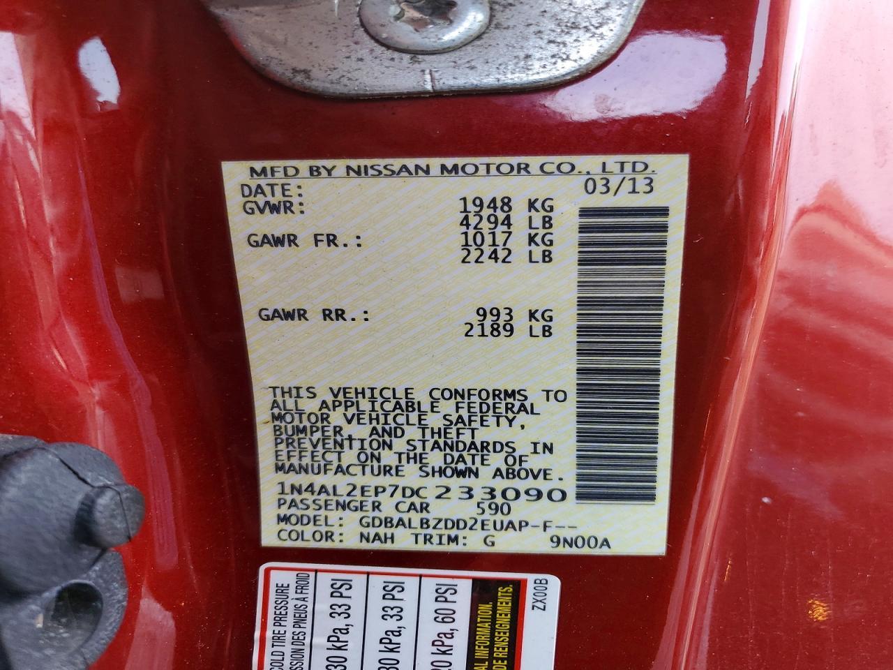 2013 Nissan Altima - zdjęcie 13