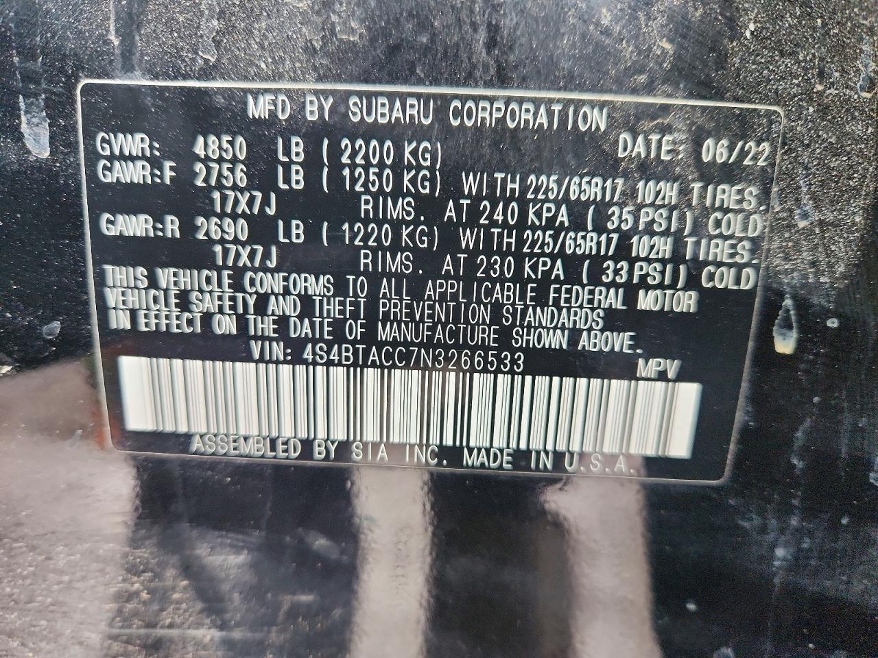 2022 Subaru Outback Premium - zdjęcie 14