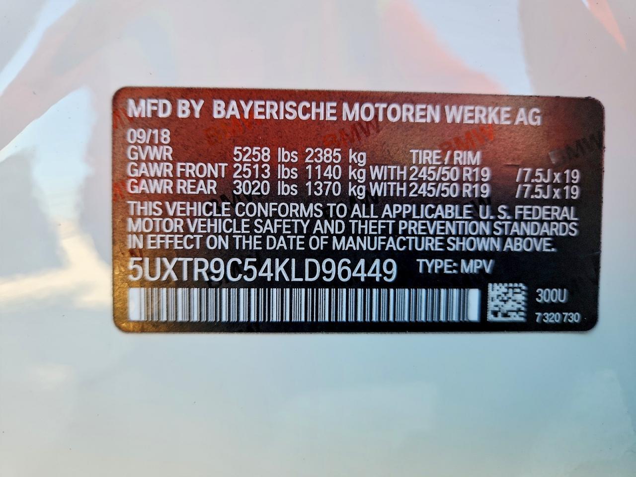 2019 BMW X3 xDrive30I - zdjęcie 12