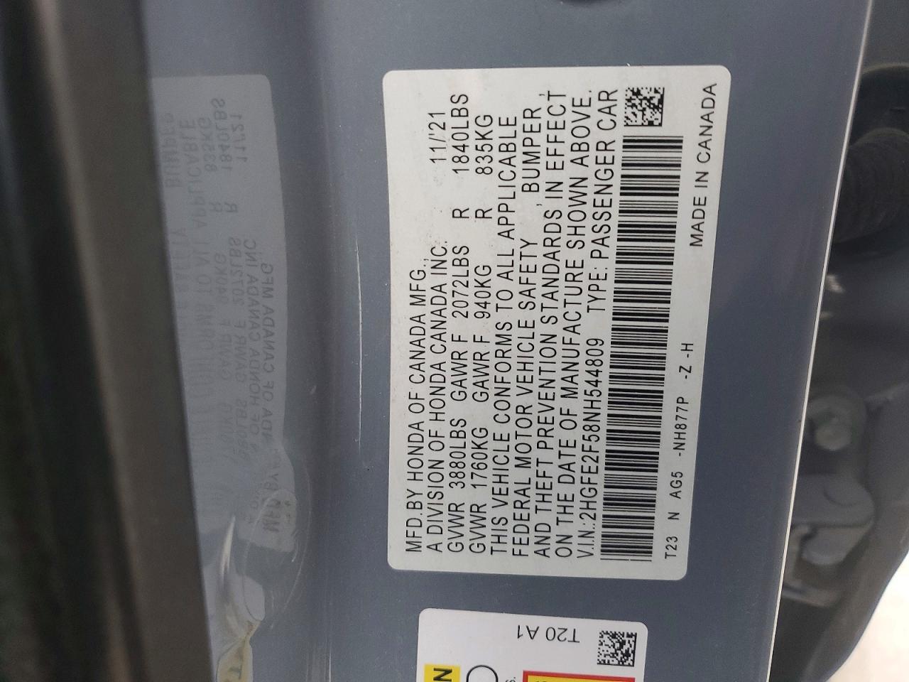 2022 Honda Civic Sport - zdjęcie 12