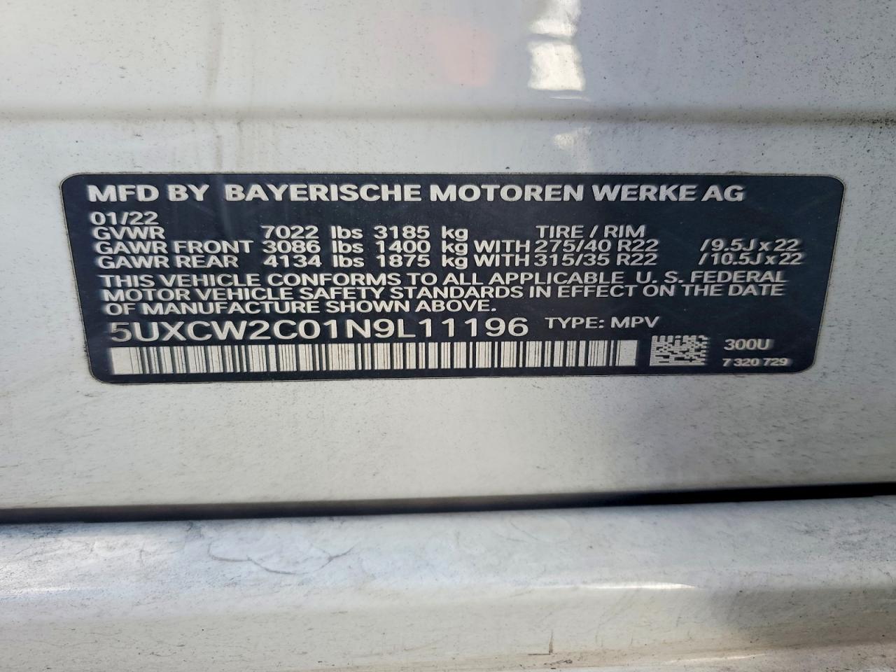 2022 BMW X7 xDrive40I - zdjęcie 13