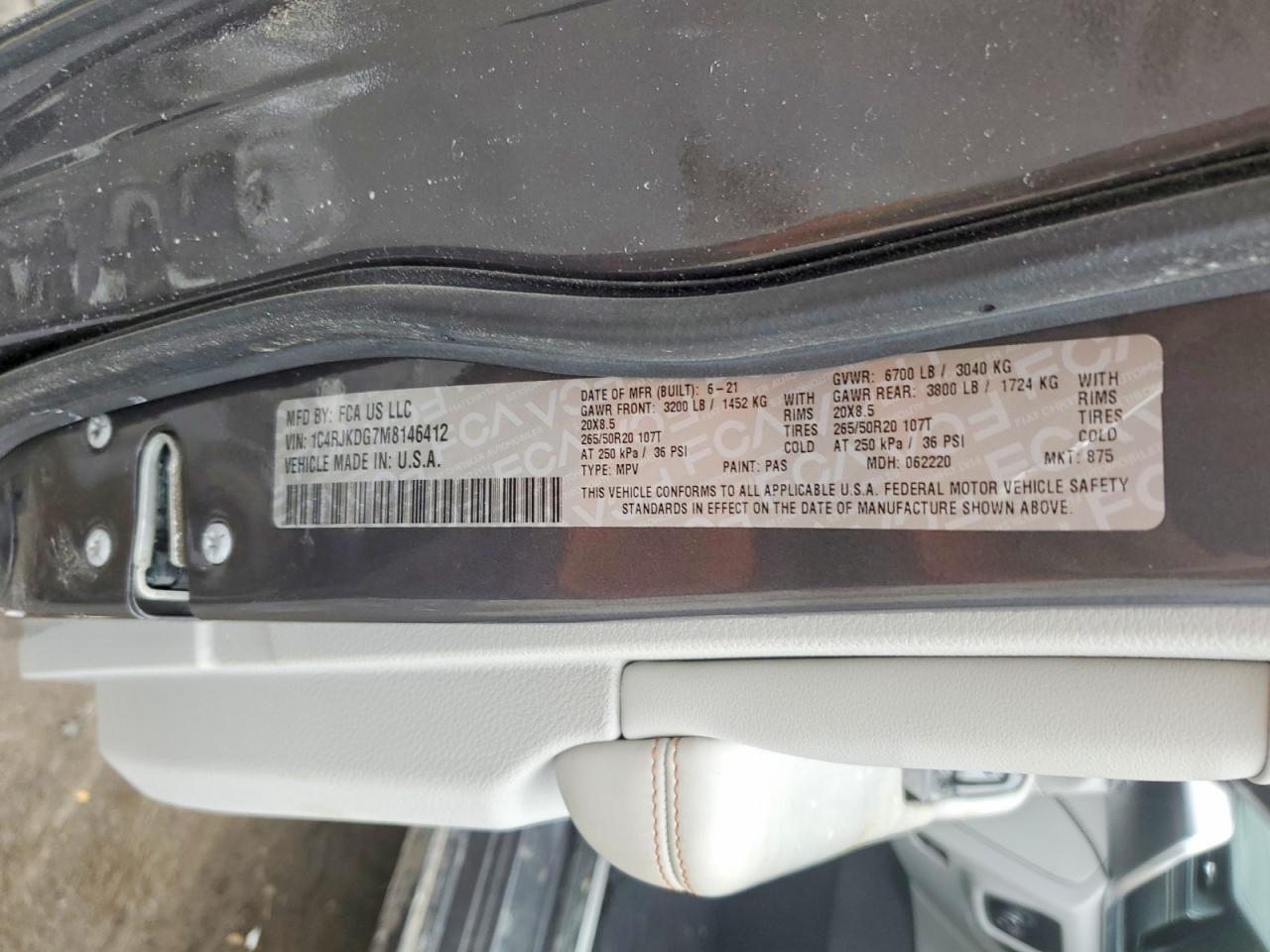 2021 Jeep Grand Cherokee L Overland - zdjęcie 13