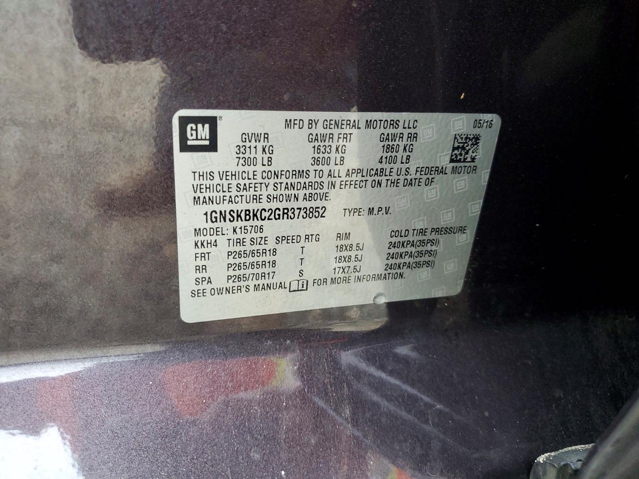 2016 Chevrolet Tahoe K1500 Lt - zdjęcie 13