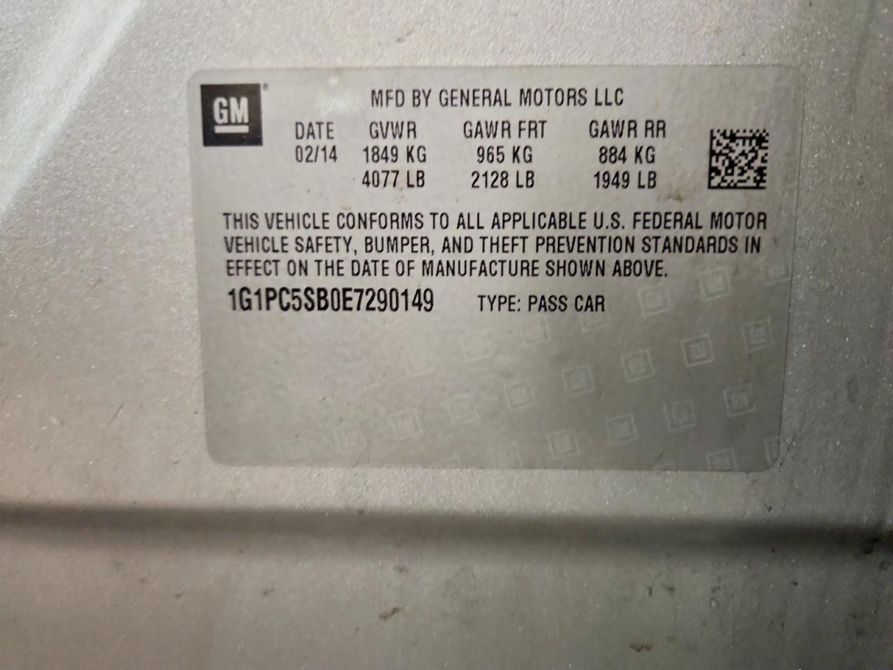 2014 Chevrolet Cruze Lt - zdjęcie 12