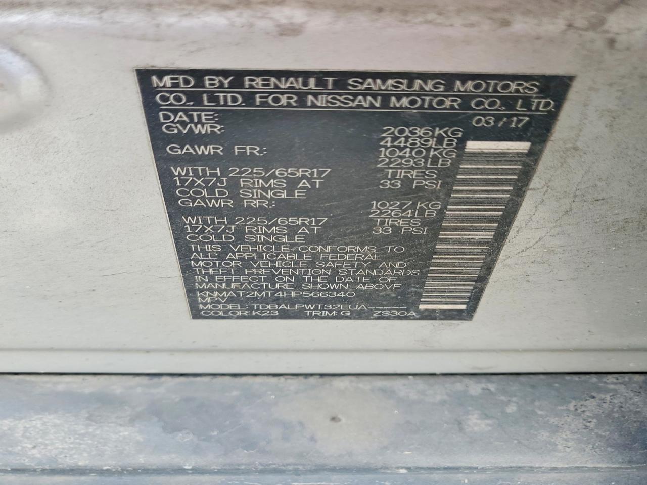 2017 Nissan Rogue S - zdjęcie 13