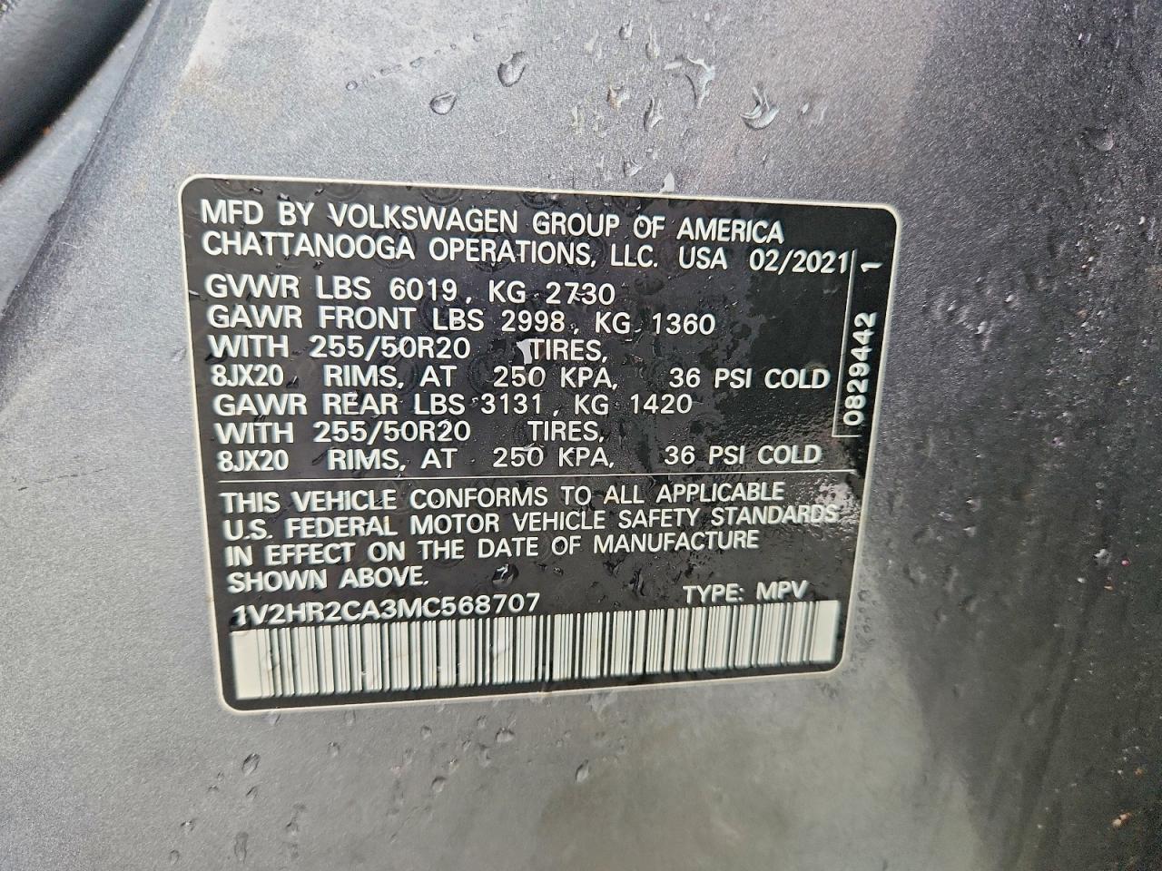 2021 Volkswagen Atlas Se - zdjęcie 13