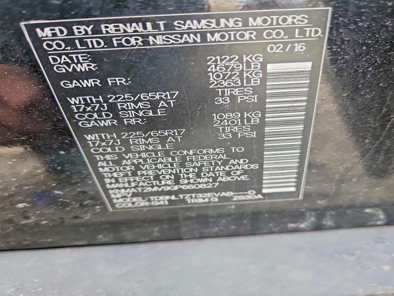 2016 Nissan Rogue Sv - zdjęcie 13