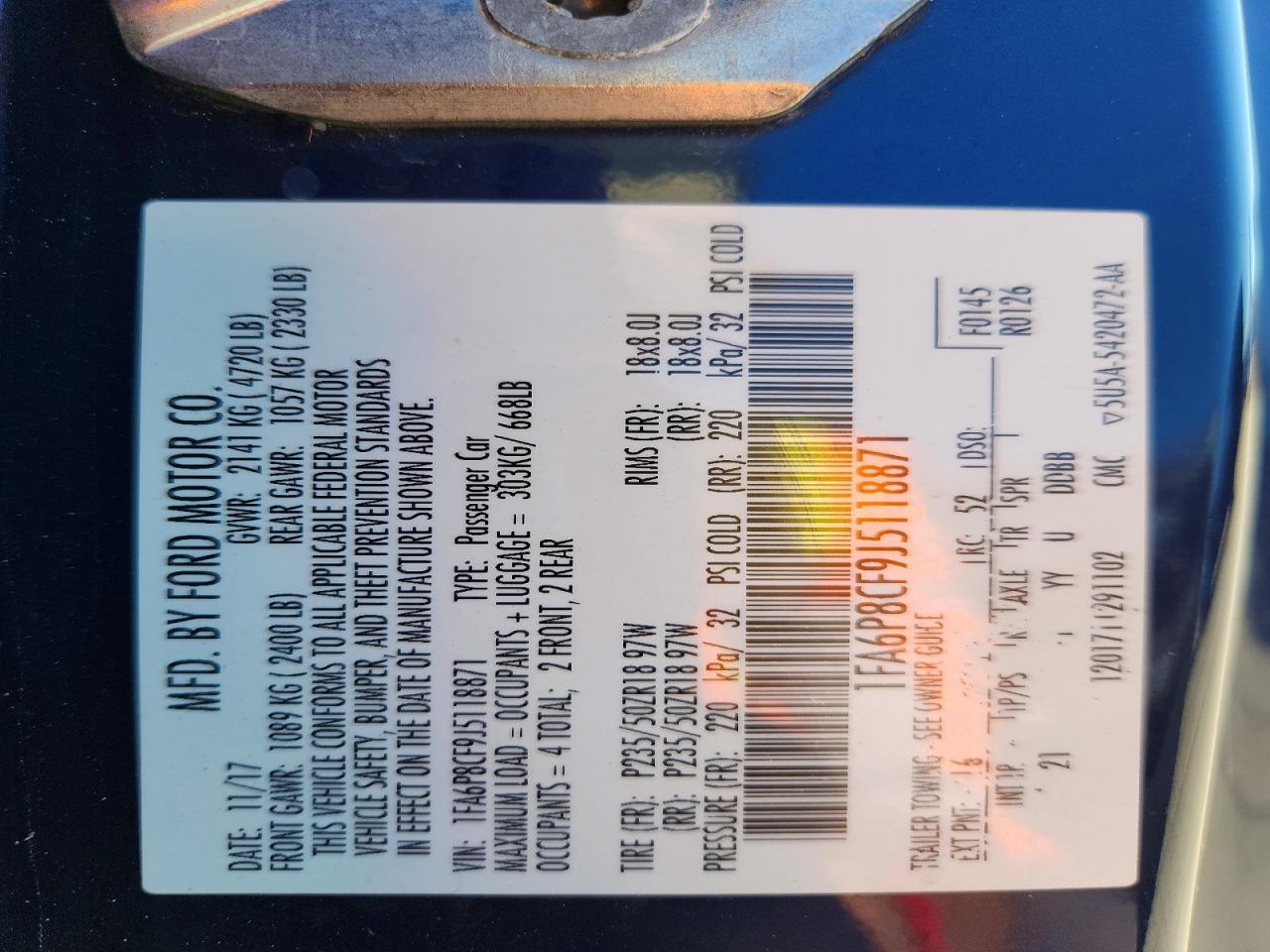 2018 Ford Mustang Gt - zdjęcie 13