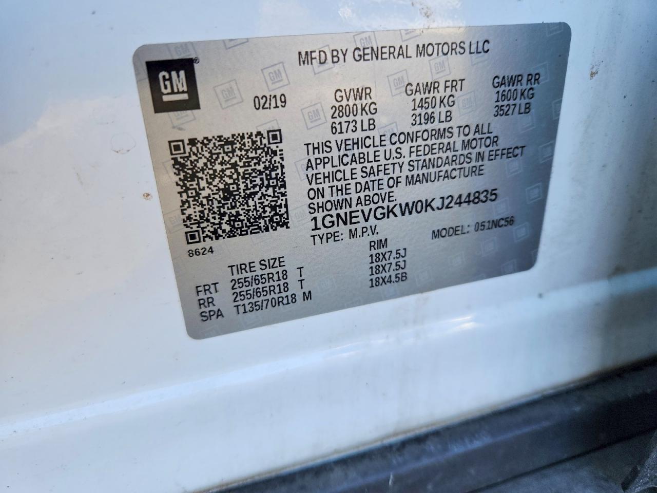 2019 Chevrolet Traverse Lt - zdjęcie 14