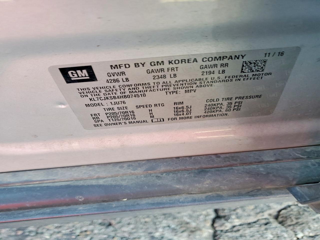 2017 Chevrolet Trax Ls - zdjęcie 13