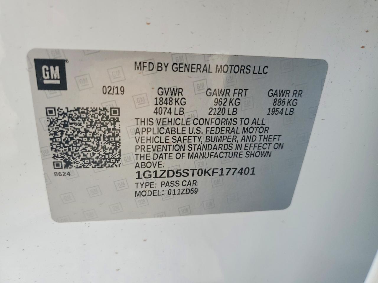 2019 Chevrolet Malibu Lt - zdjęcie 12