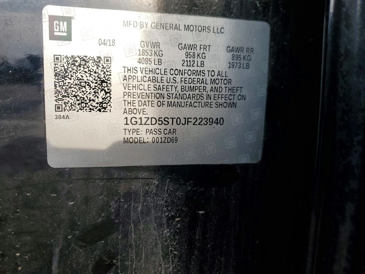 2018 Chevrolet Malibu Lt - zdjęcie 12