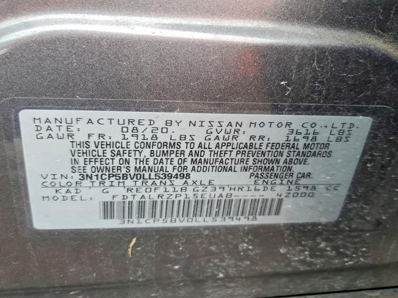 2020 Nissan Kicks S - zdjęcie 14