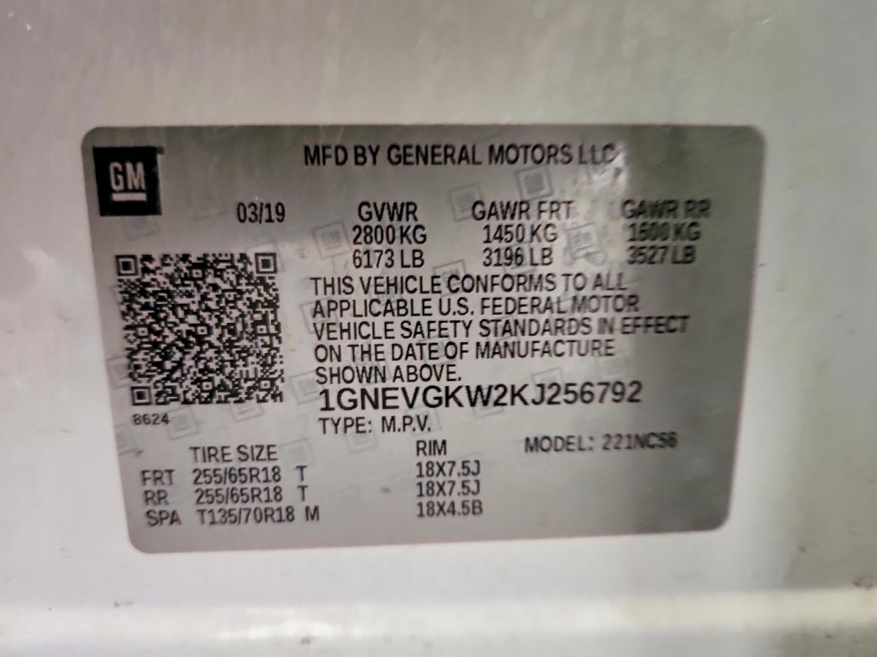 2019 Chevrolet Traverse Lt - zdjęcie 14