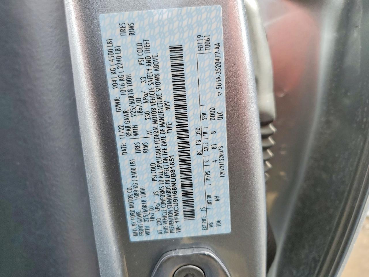 2022 Ford Escape Sel - zdjęcie 13