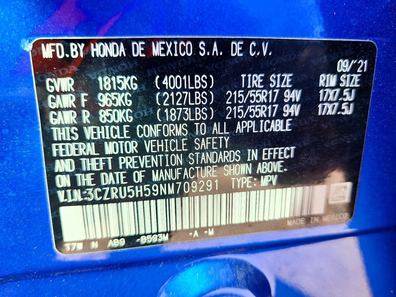 2022 Honda Hr-V Ex - zdjęcie 13