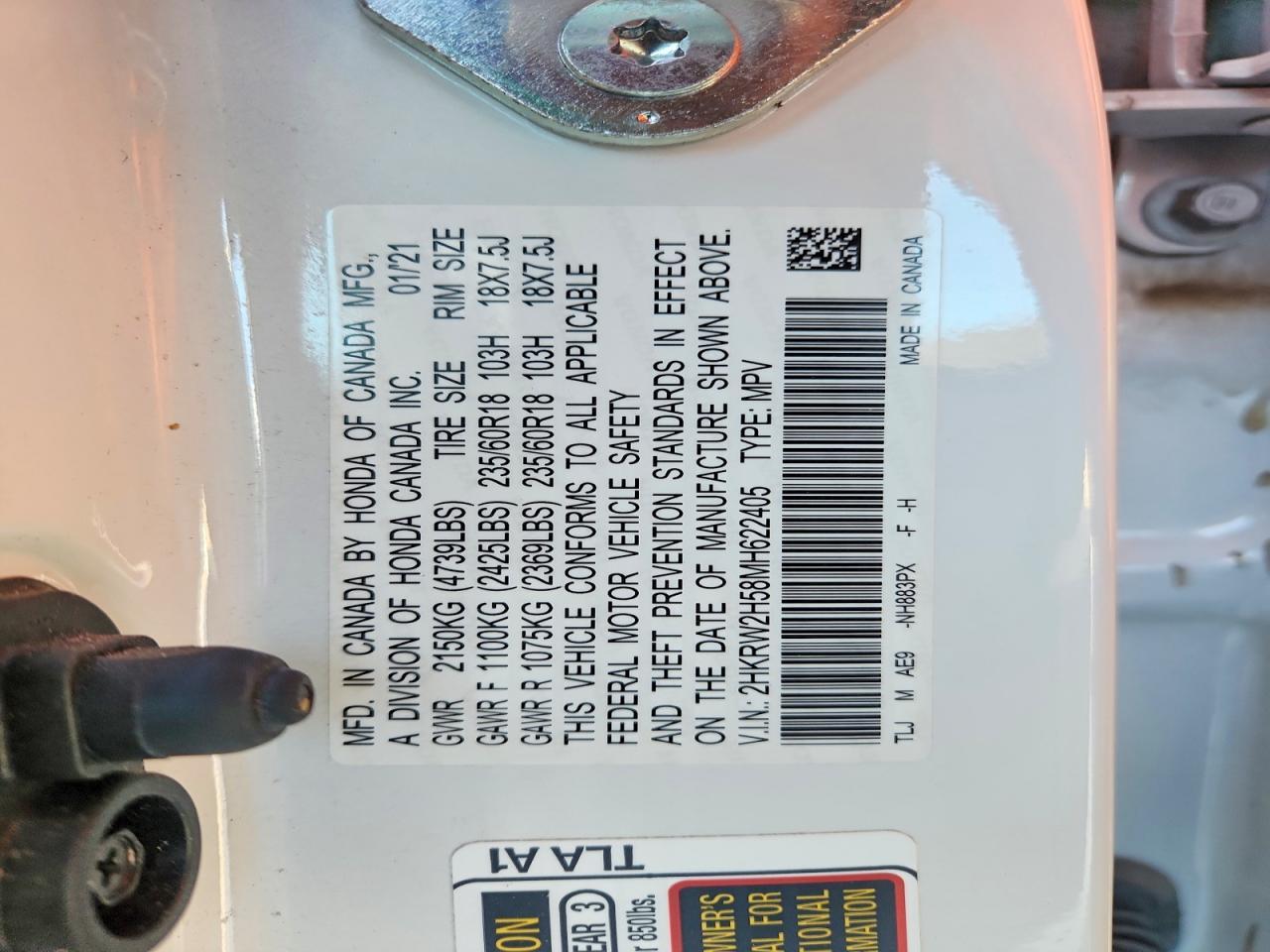 2021 Honda Cr-V Ex - zdjęcie 14