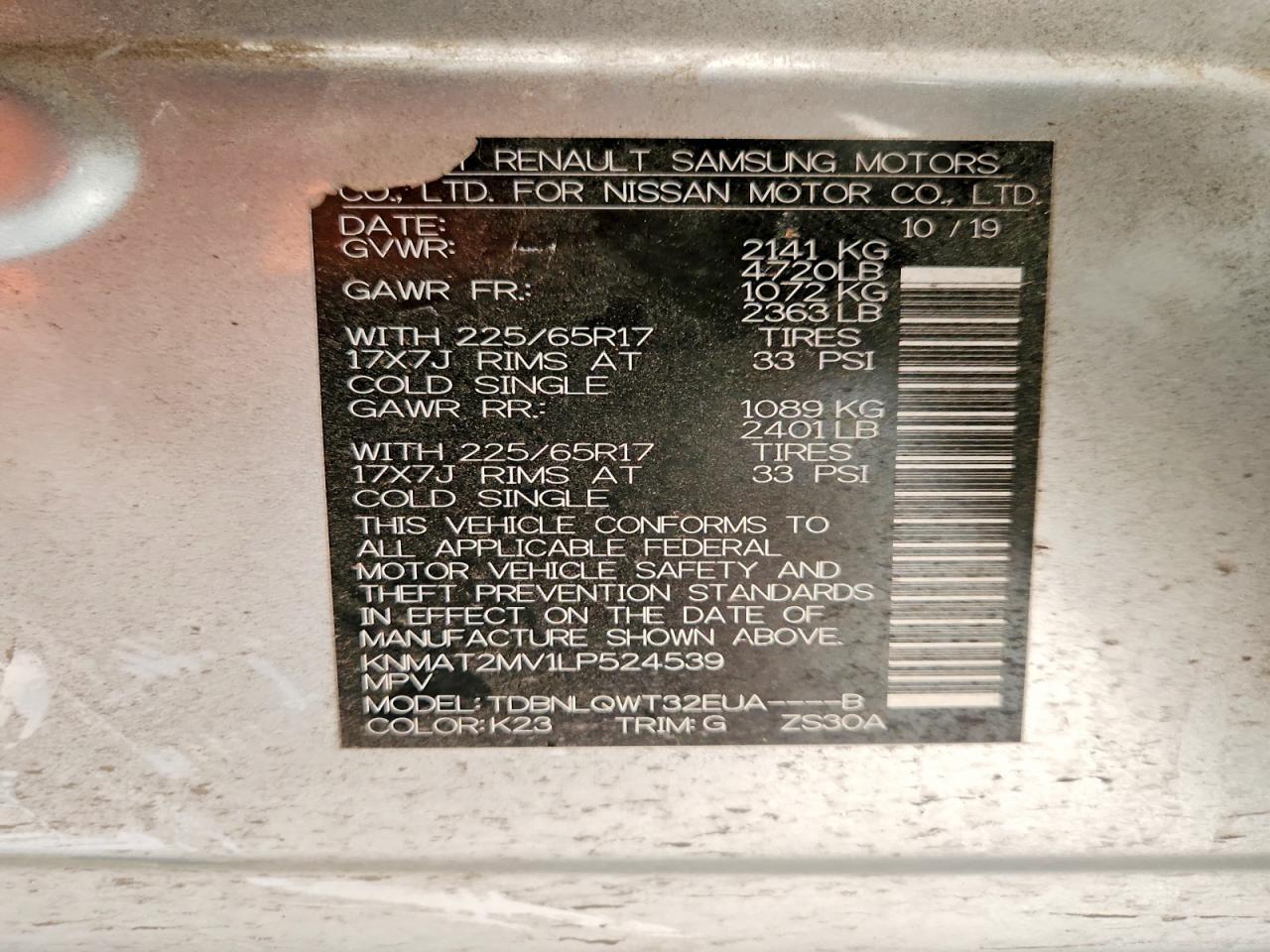 2020 Nissan Rogue Sv - zdjęcie 13