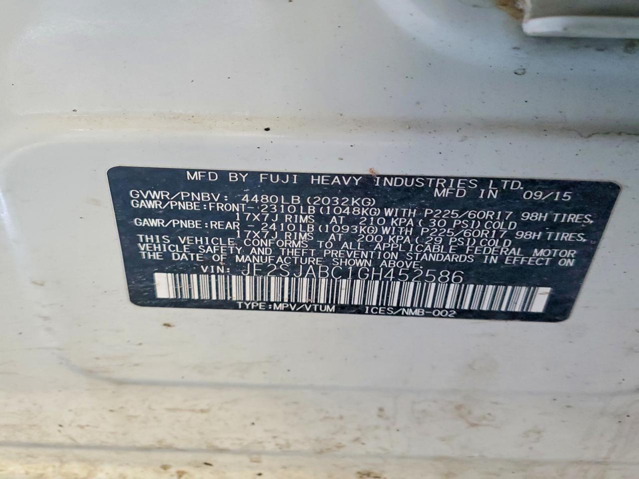 2016 Subaru Forester 2.5I - zdjęcie 12