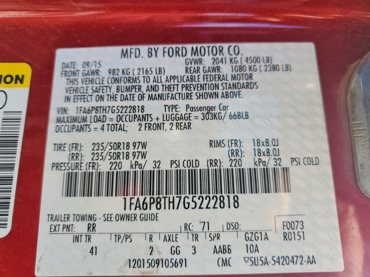 2016 Ford Mustang - zdjęcie 12