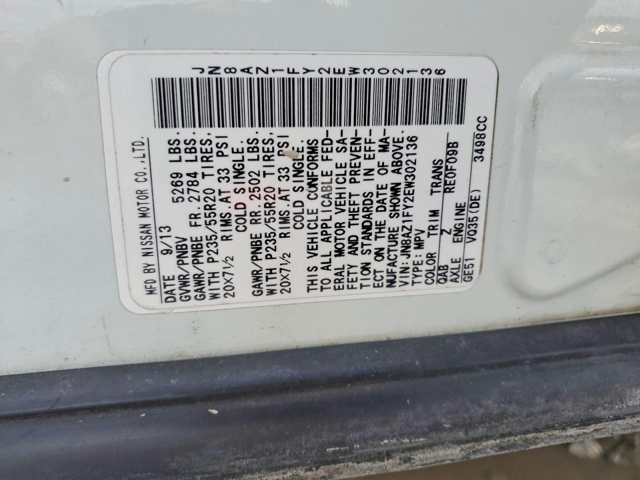 2014 Nissan Murano - zdjęcie 13