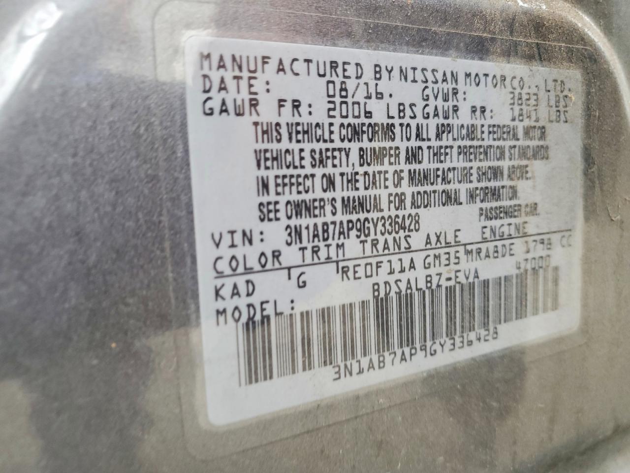2016 Nissan Sentra S - zdjęcie 12