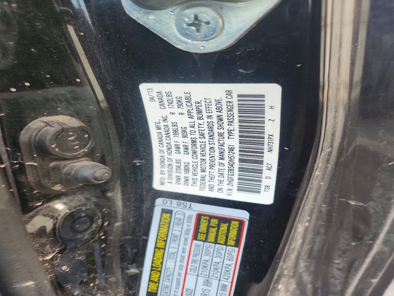 2013 Honda Civic Lx - zdjęcie 12