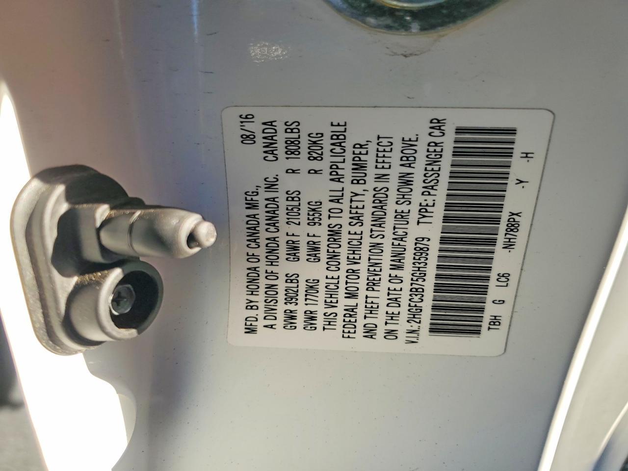 2016 Honda Civic Exl - zdjęcie 12