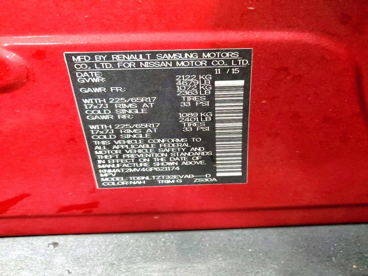 2016 Nissan Rogue Sv - zdjęcie 13