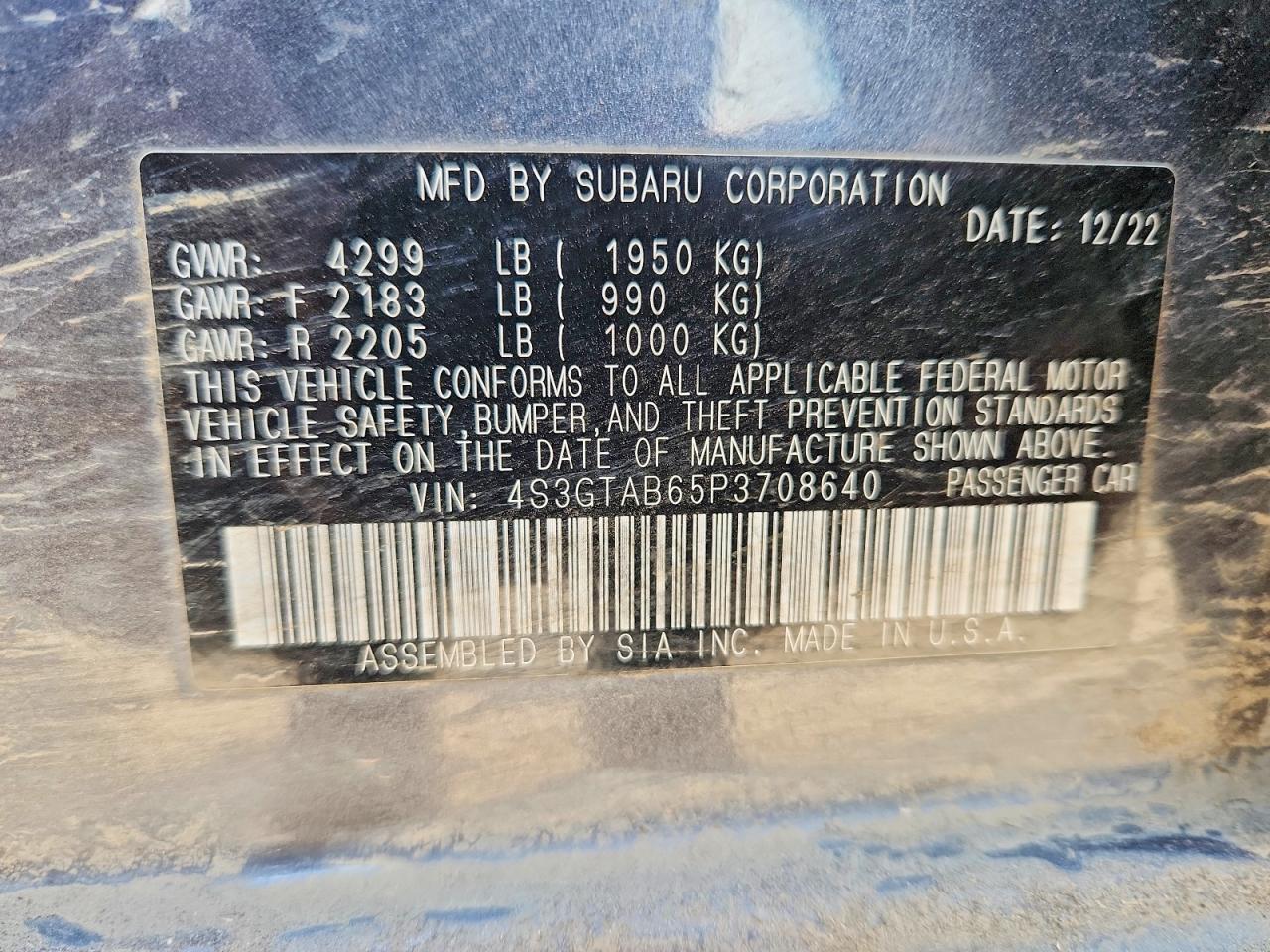 2023 Subaru Impreza - zdjęcie 12