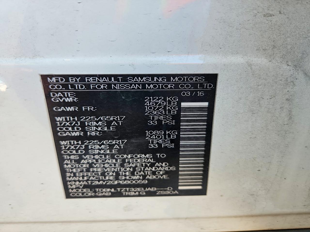 2016 Nissan Rogue Sv - zdjęcie 13