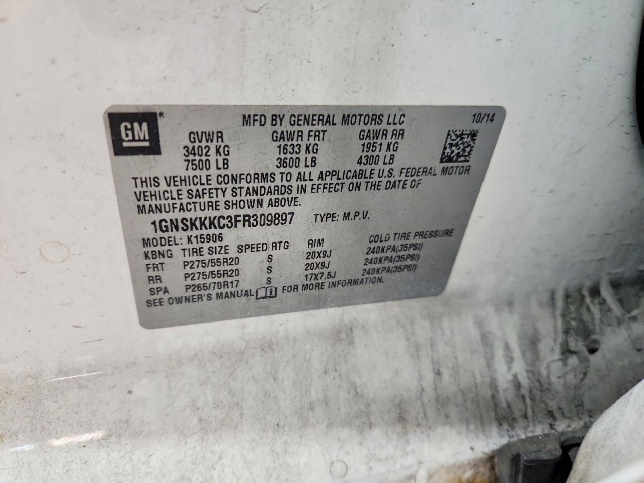 2015 Chevrolet Suburban K1500 Ltz - zdjęcie 13