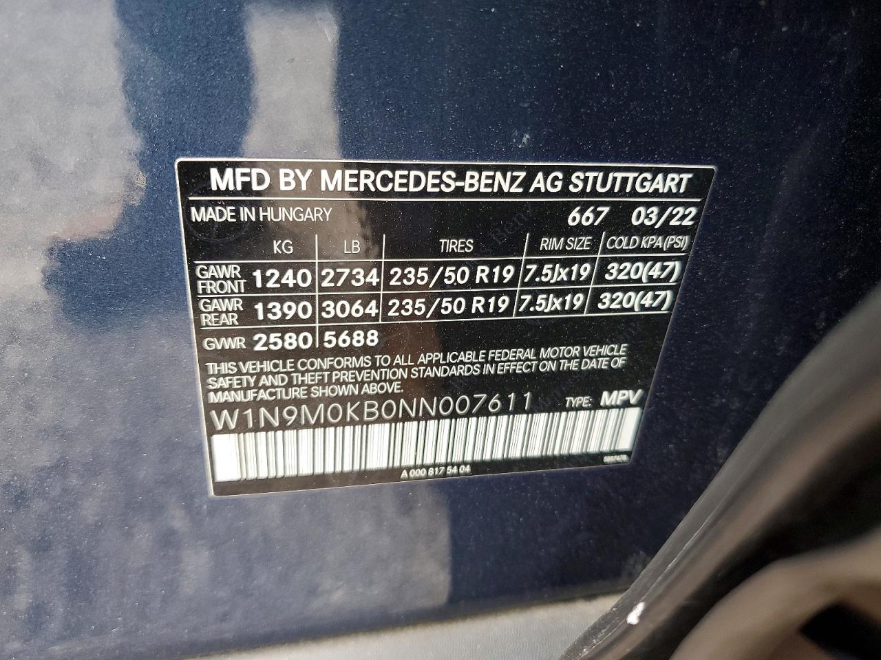 2022 Mercedes-Benz Eqb 300 4Matic - zdjęcie 14