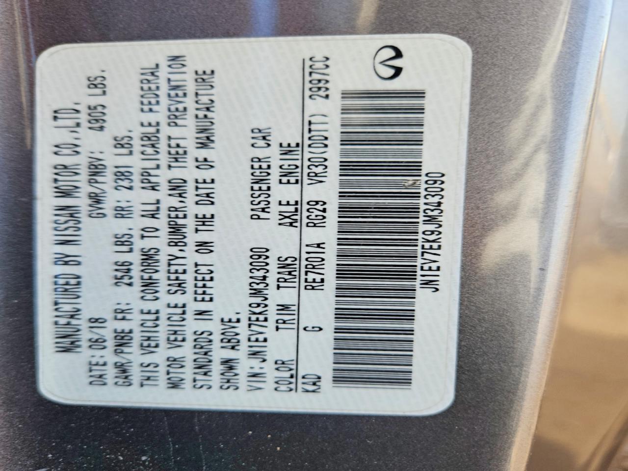 2018 Infiniti Q60 3.0T Luxe - zdjęcie 12