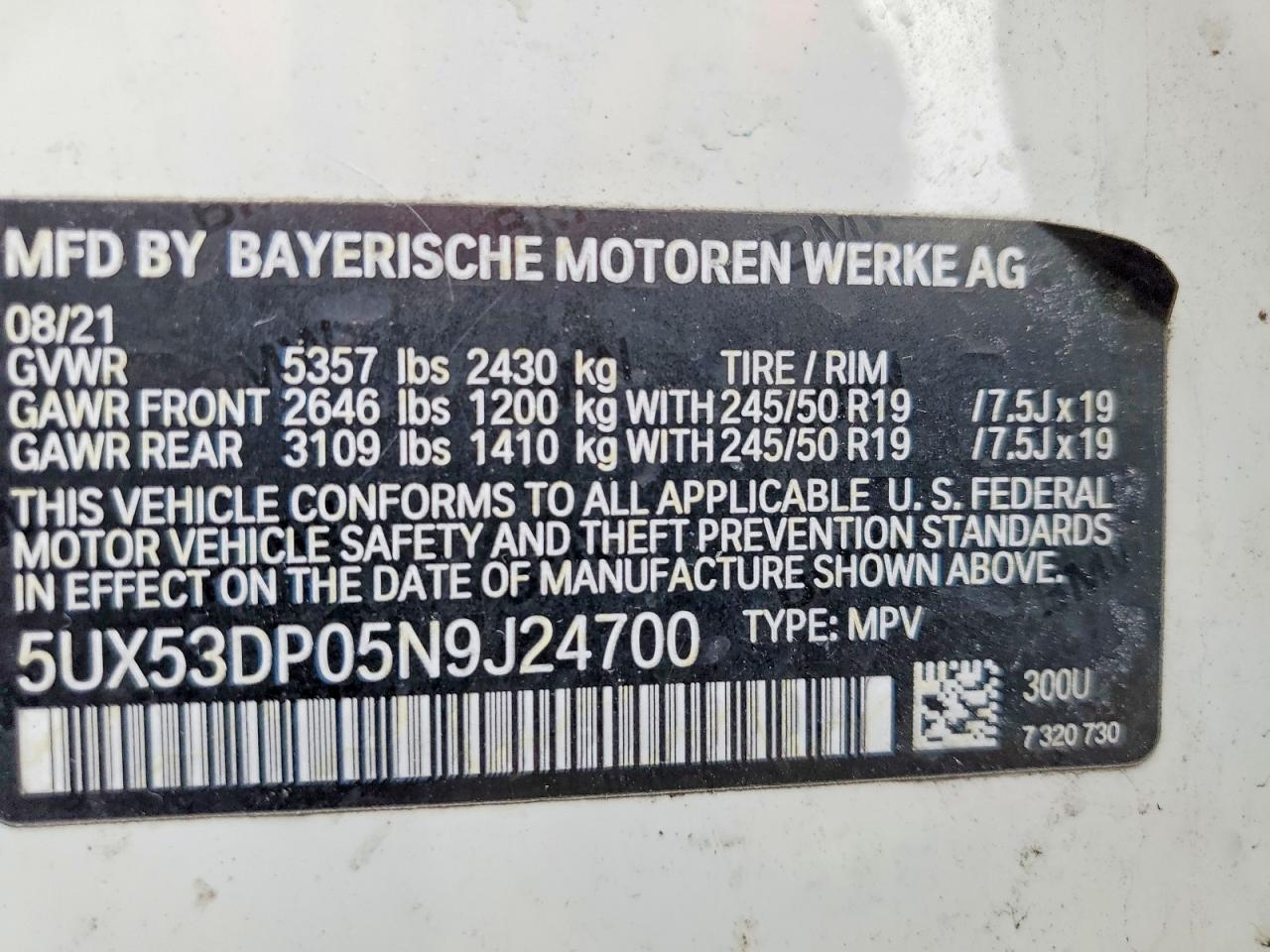 2022 BMW X3 xDrive30I - zdjęcie 13