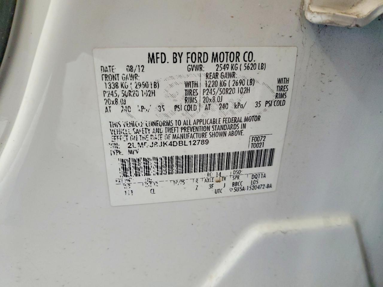 2013 Lincoln Mkx - zdjęcie 13