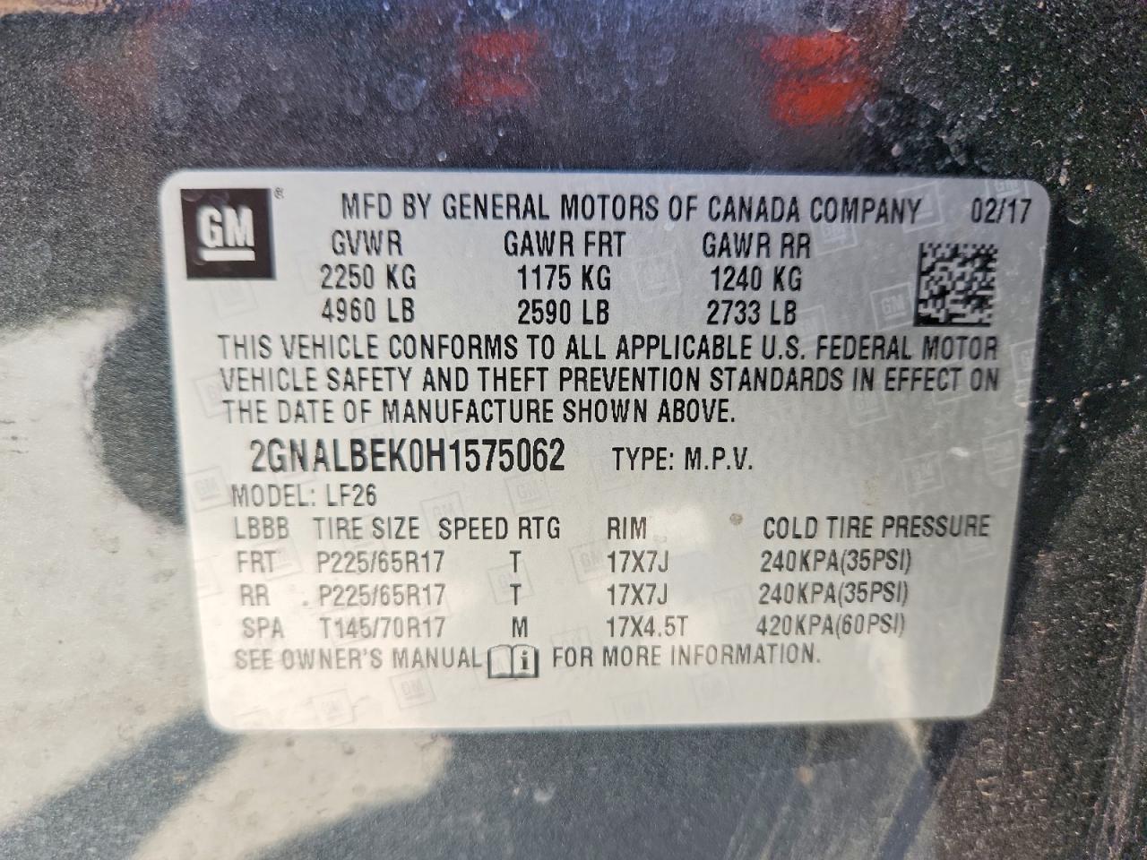 2017 Chevrolet Equinox Ls - zdjęcie 14