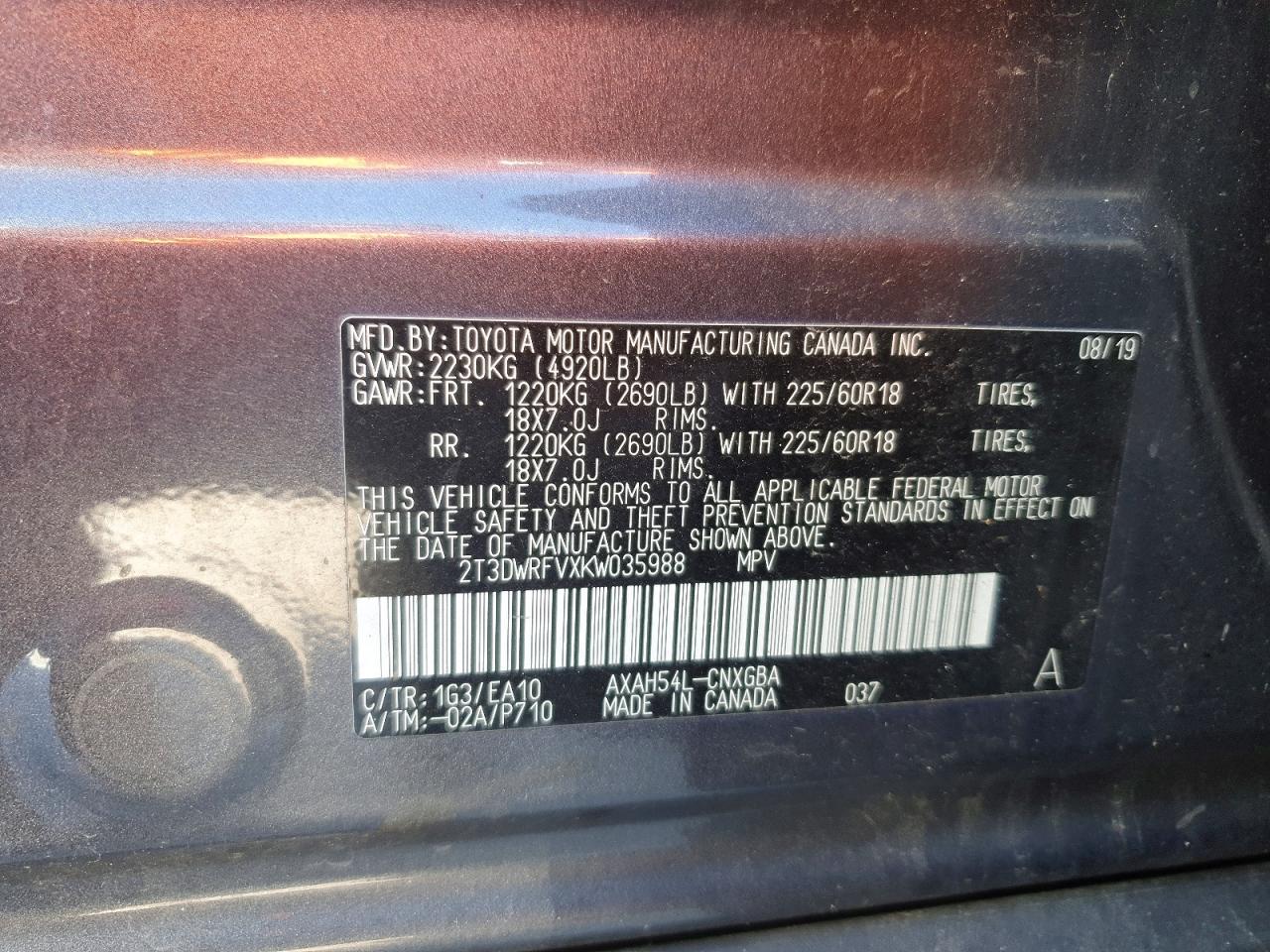 2019 Toyota Rav4 Hybrid Limited - zdjęcie 13