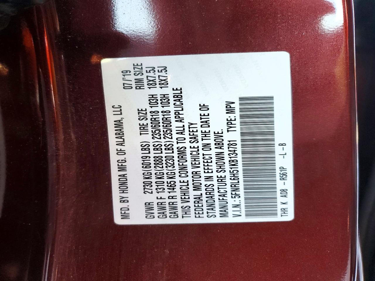 2019 Honda Odyssey Ex - zdjęcie 13