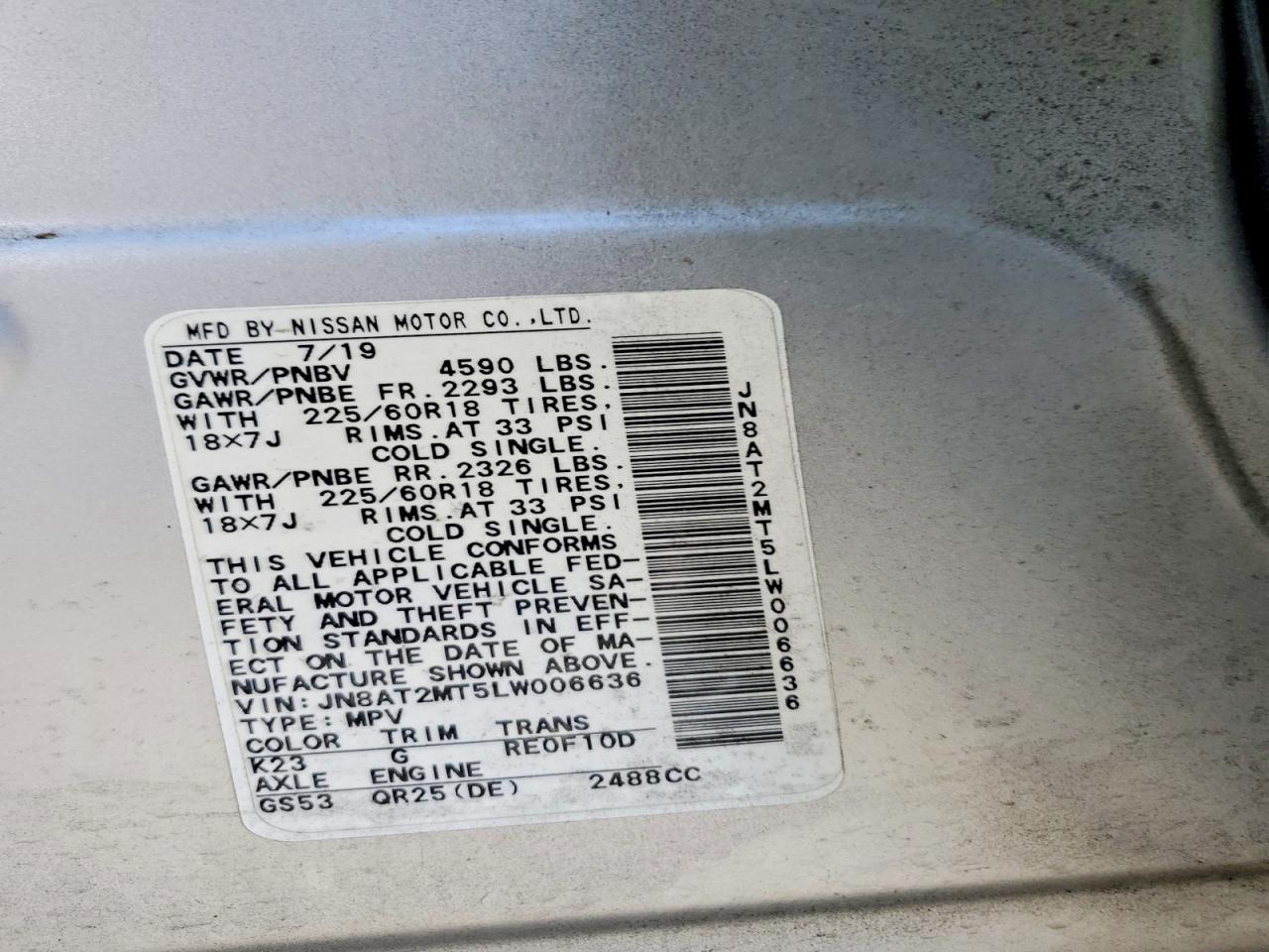 2020 Nissan Rogue Sv - zdjęcie 13