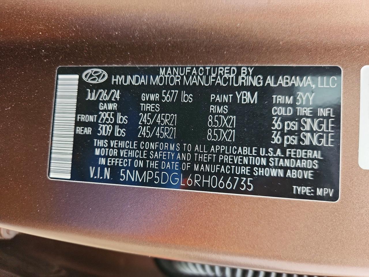 2024 Hyundai Santa Fe Calligraphy - zdjęcie 13